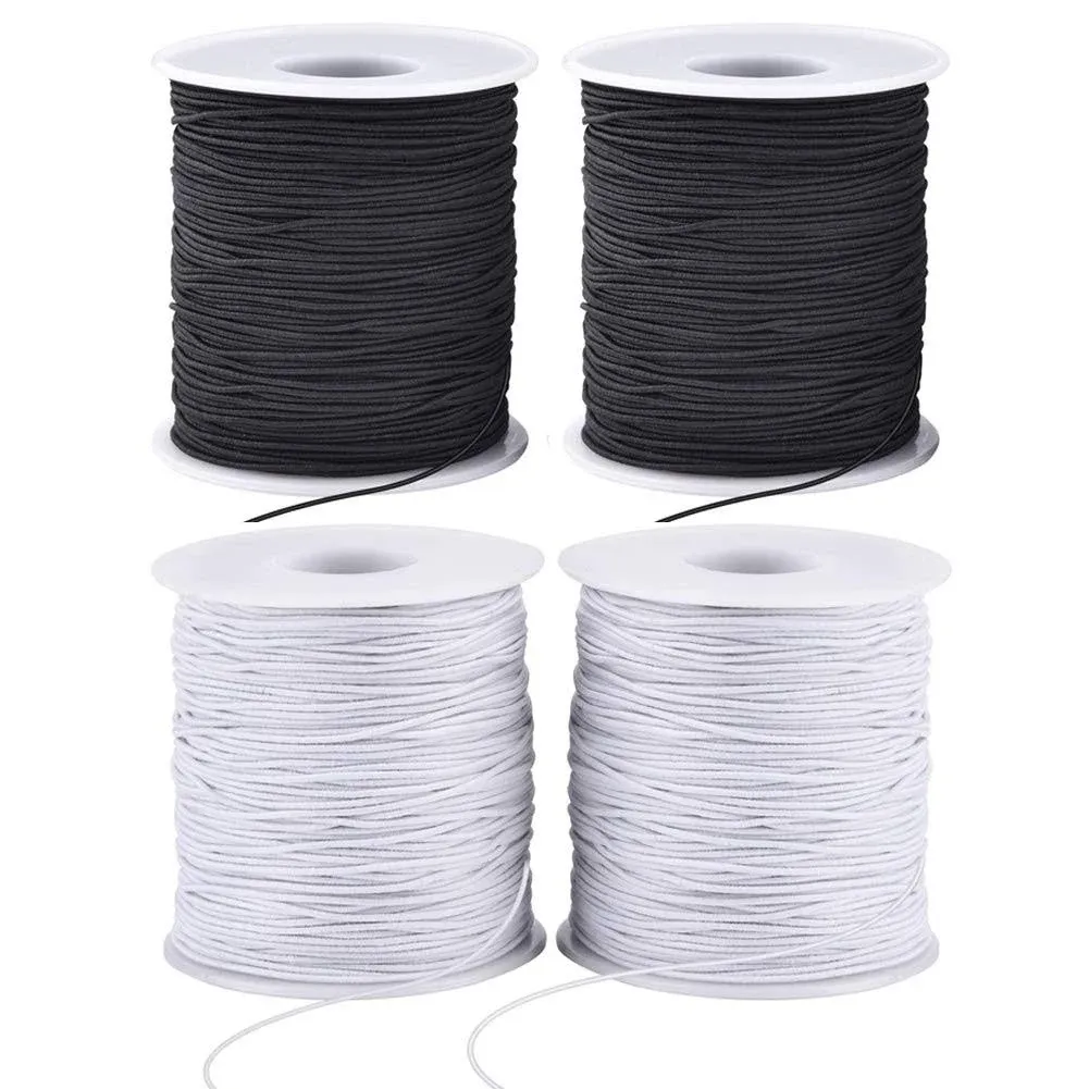 Stretchy String for Bracelets, 4 Rolls 1 Mm Sturdy Elastic String Elastic Cord f