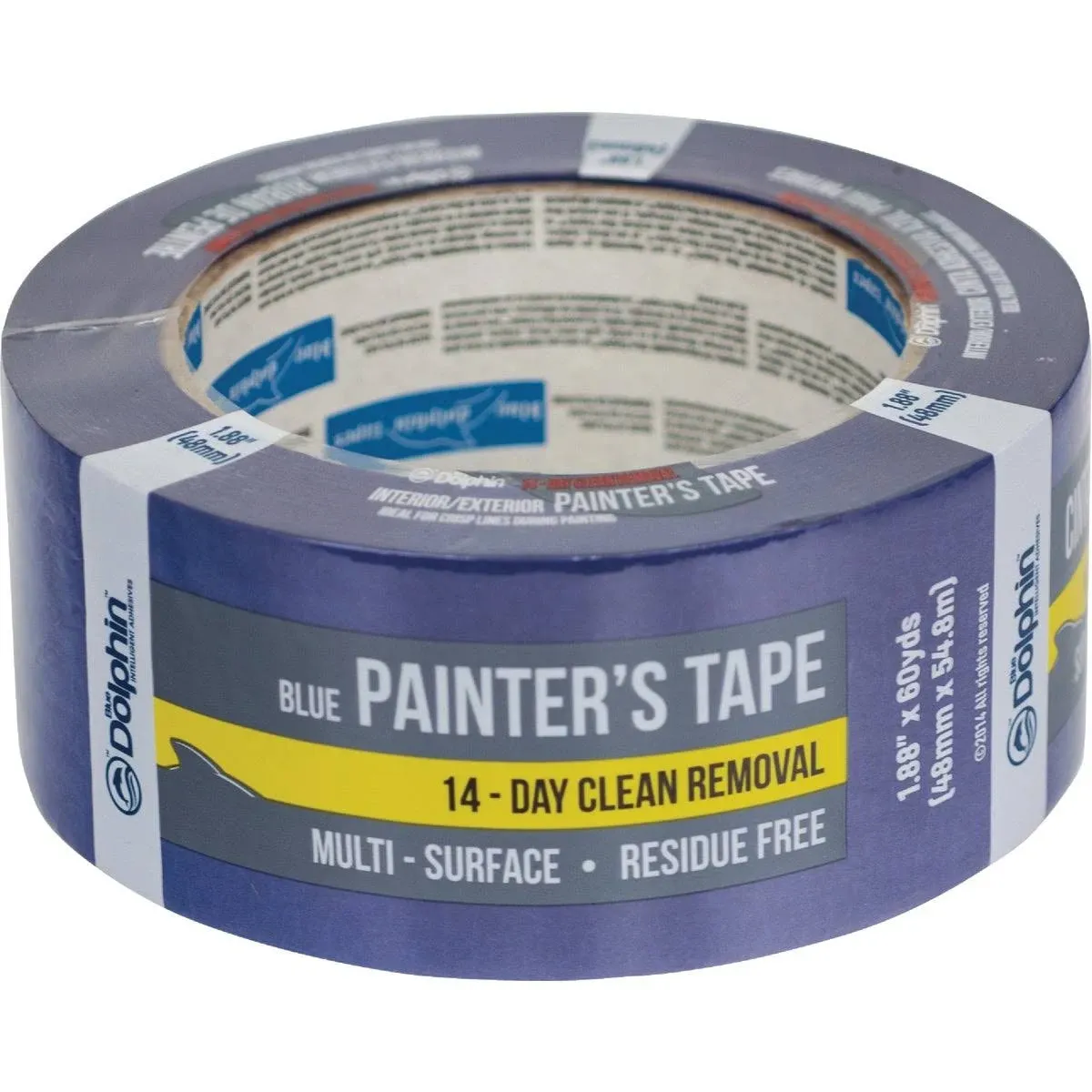 Linzer Products TPBDT-0200 Dolphin TP BDT-0200 Blue Painter's Tape 0200, 48-Milimeters X 55-Milimeters, Multi