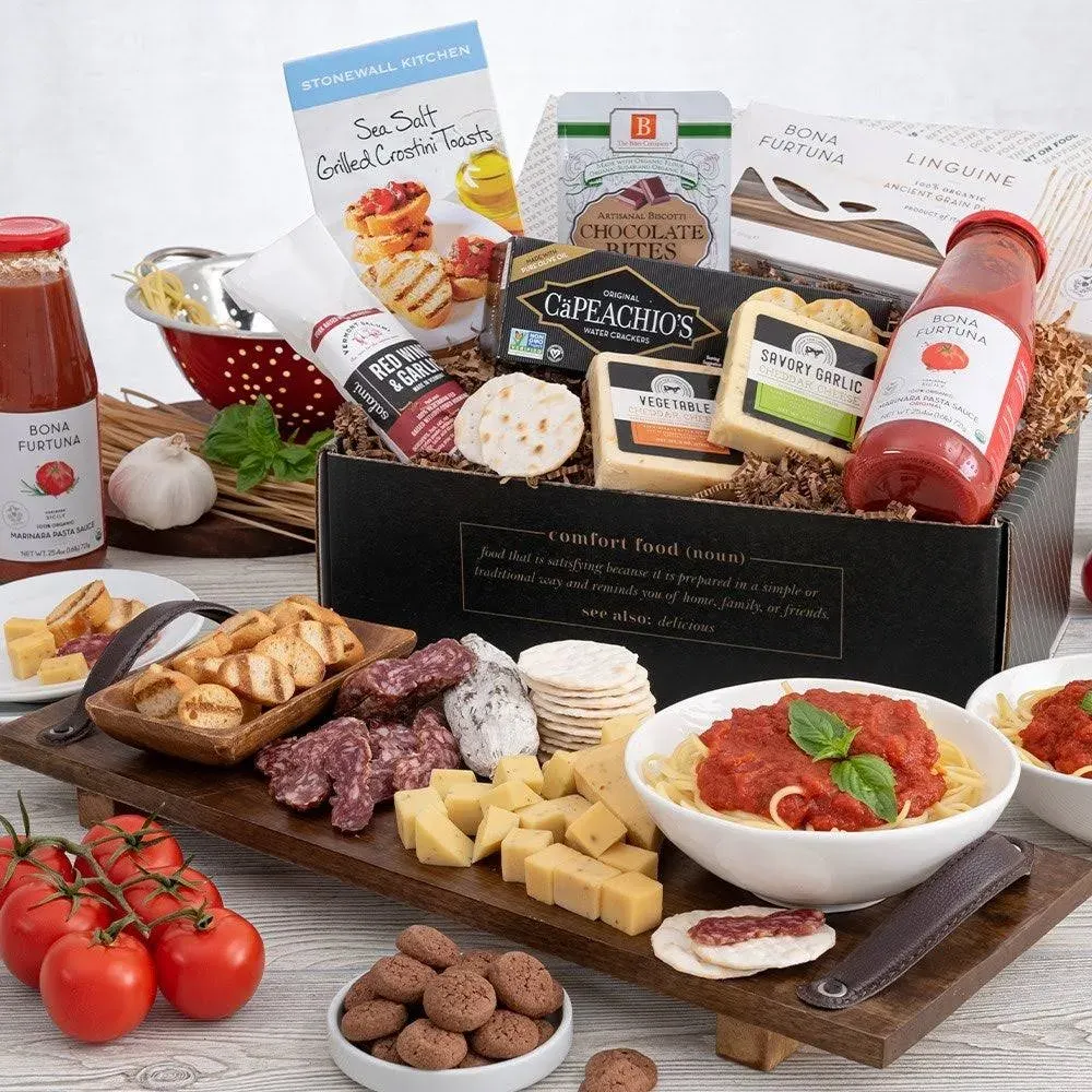 Gourmet Gift Baskets Italian Night In! Gift Box Arrangement