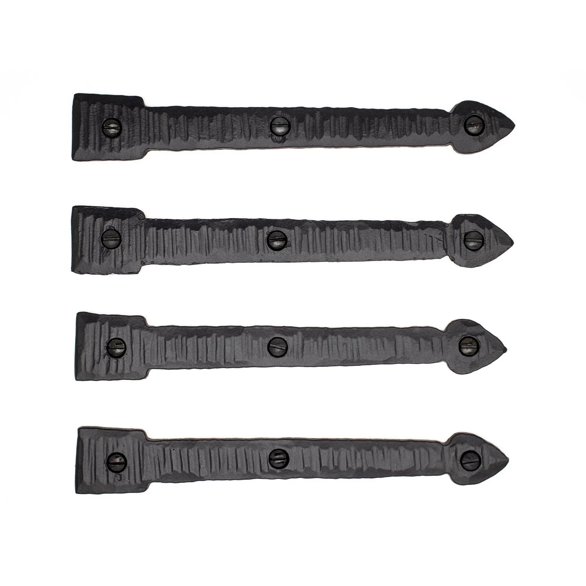 Decorative Hinge Strap | Colonial Series Black / 6" / Pack of 4