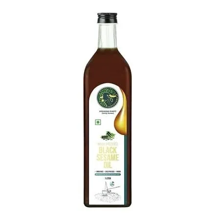 GirOrganic Wood Pressed Black Sesame Oil | Unrefined Cold Pressed Virgin Oil ...