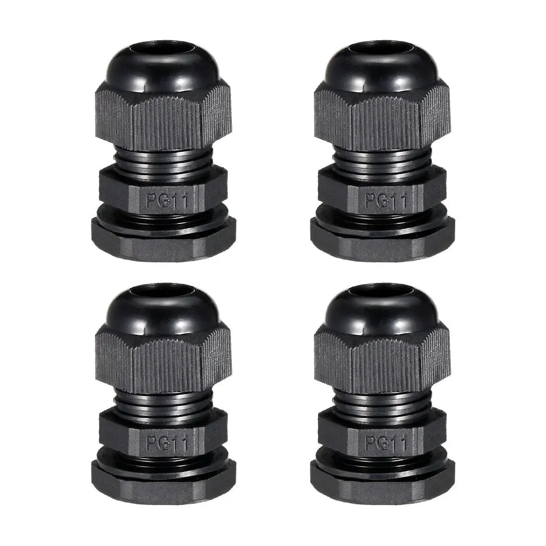 4Pcs PG11 Cable Gland Waterproof Joint Adjustable Black for 5mm-10mm Dia Wire