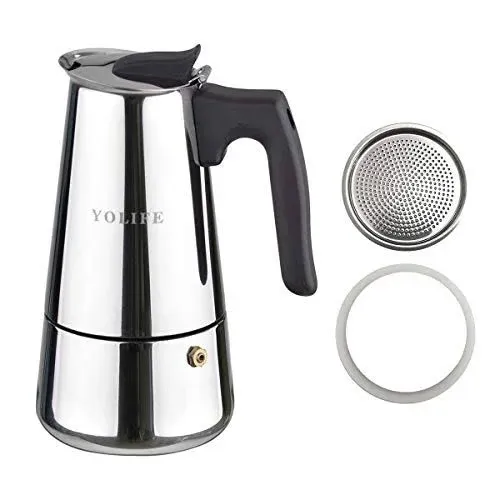 Stovetop Espresso Maker, Italian Moka Pot, 6 Cups/ 300 ml/10 oz (espresso cup...