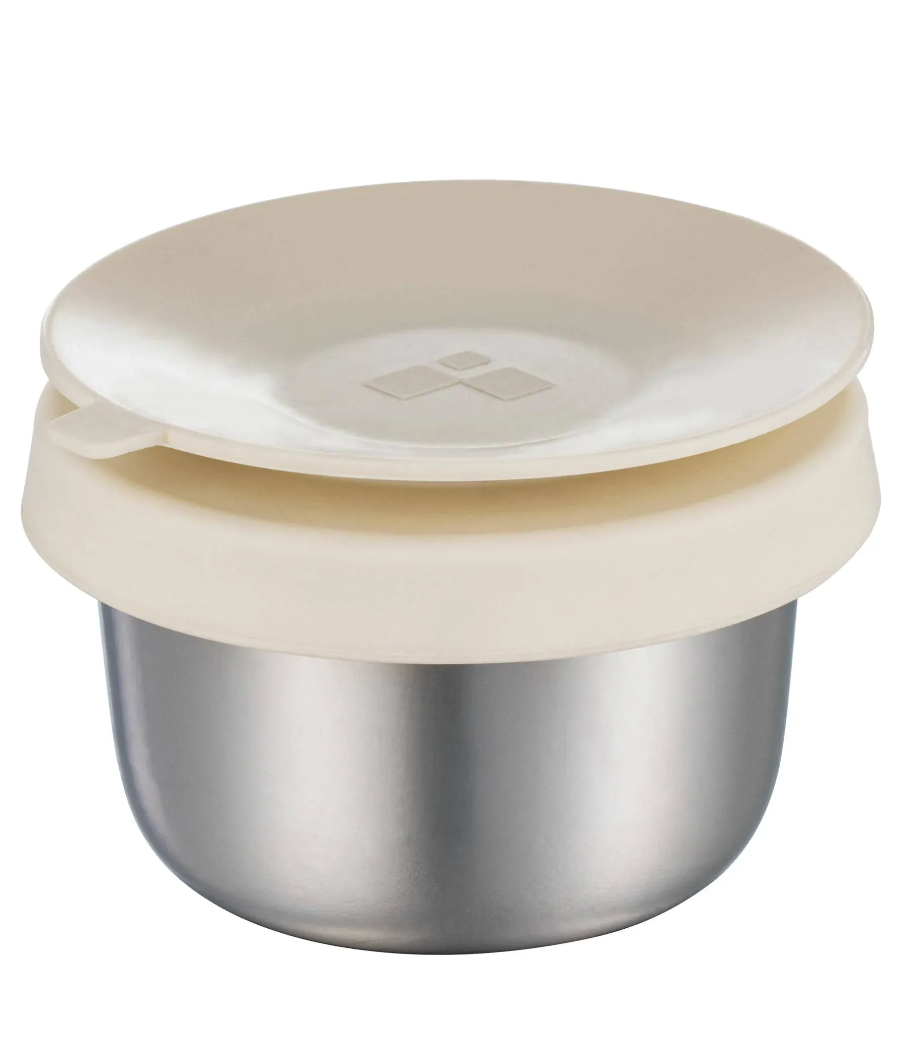 Stainless Steel Sauce Box with Suction Cup Technology - 0.4 Cup Capacity (Cream)