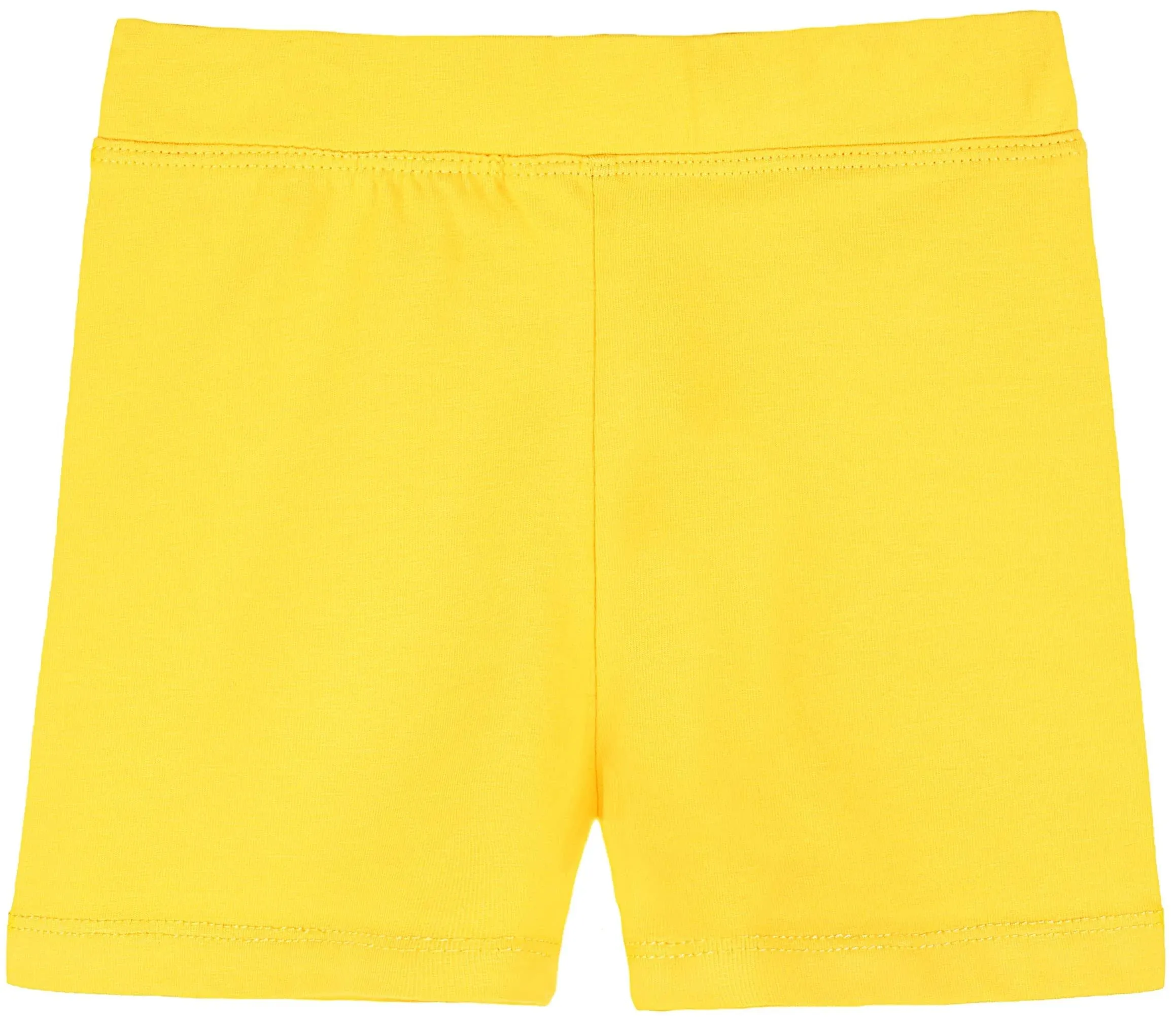 Girls' Basic Solid Dance or Gymnastics Soft Bike Short Yellow / 11 Years