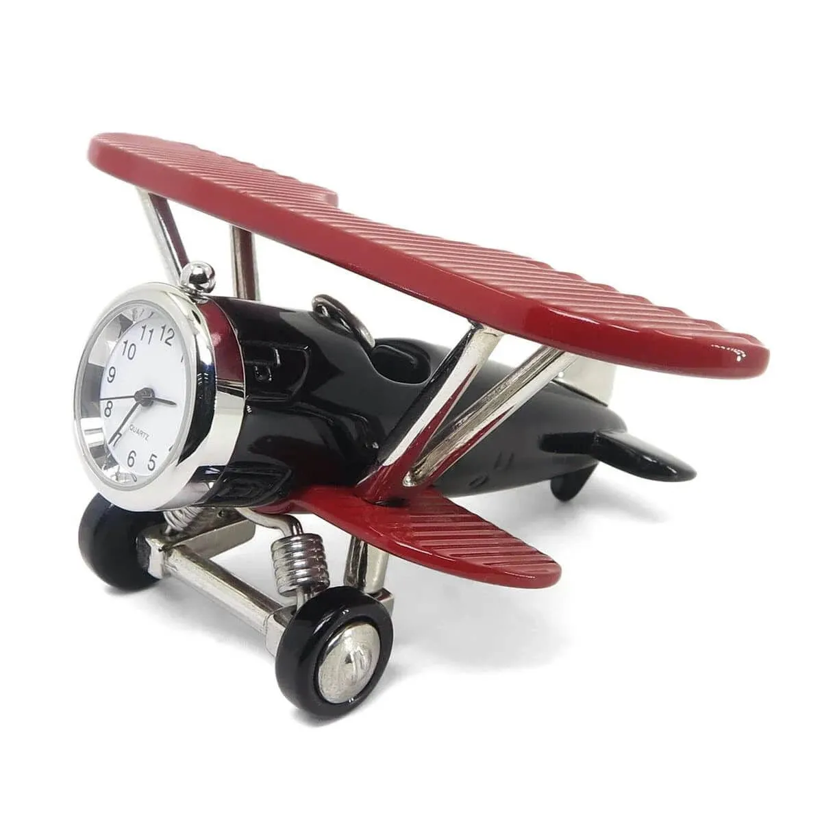 Sanis Enterprises Red/Black 2x4.5x2.5" Bi-Plane Clock