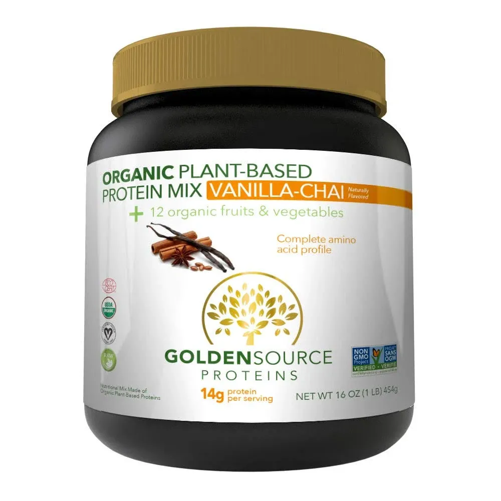 GoldenSource Proteins Organic Plant-Based Protein, Unflavored, 1 Pound