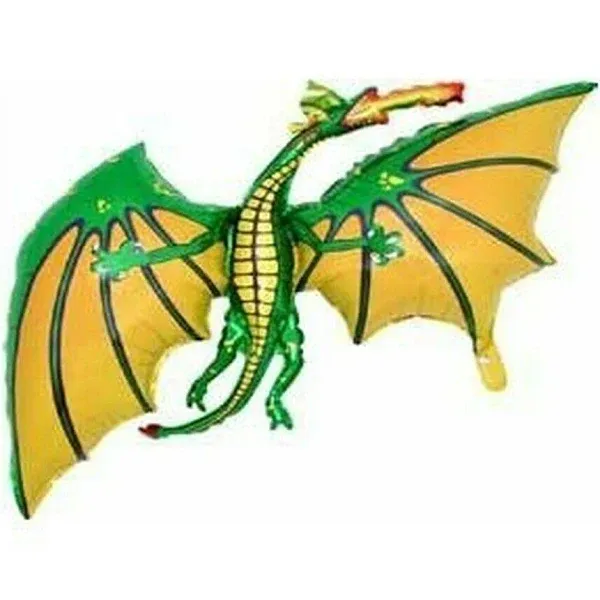 Grabo 36 Inch Green Dragon Shaped Foil Balloon