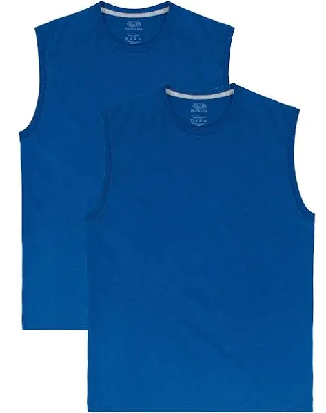 Fruit of the Loom Men's Eversoft Cotton Sleeveless T Shirts, Breathable & Moisture Wicking with Odor Control, Sizes S-4x