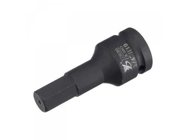 Uxcell 19mm Impact Hex Bit Socket, 3/4" Drive 98mm Length High Carbon Steel Metr