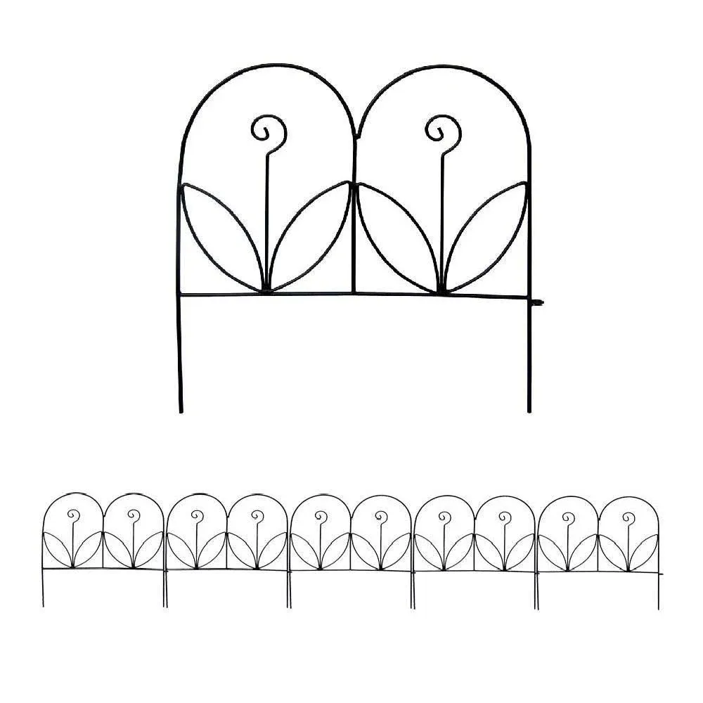 MTB Decorative Garden Border Fence Panel 18 in x 18 in, Pack of 5, Totally 7.5 ft, Decorative Wire Fencing Garden Border Edging Garden Fence Animal