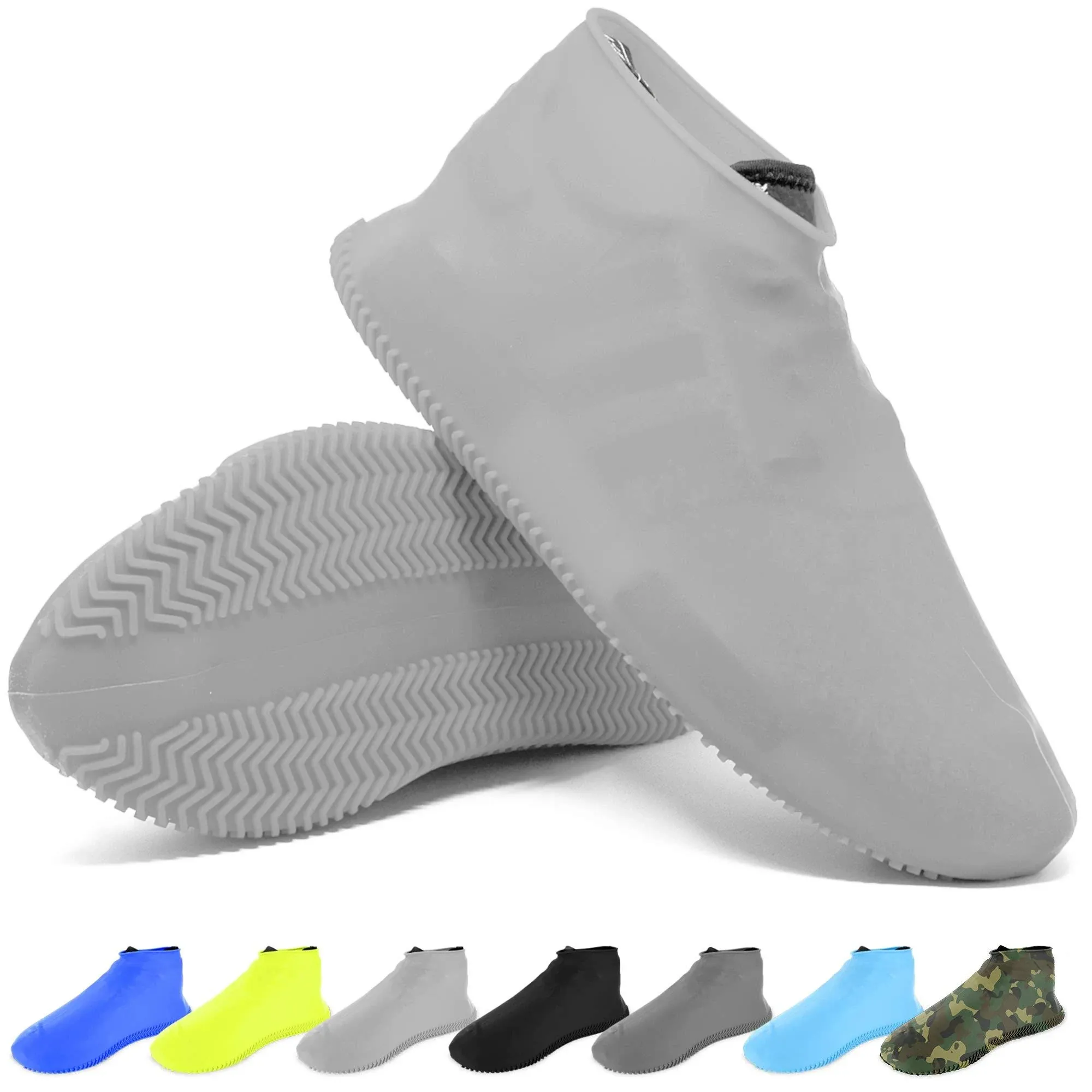 Bayi - Waterproof Shoe Covers Rain Cover Boot Reusable Slip on Socks Footwear ...