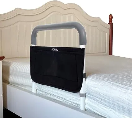 Cane Style Bed Guard for Seniors - Secure and Comfortable Adjustable Rails