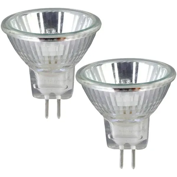 Unique Bulbs 2 Pack Clear MR11 12Volt 20watt G4 Bi-Pin Base, Precision Halogen ...