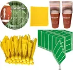 Football Themed Party Supplies and Decorations - 24 Party Cups, 24 Paper Dinn...