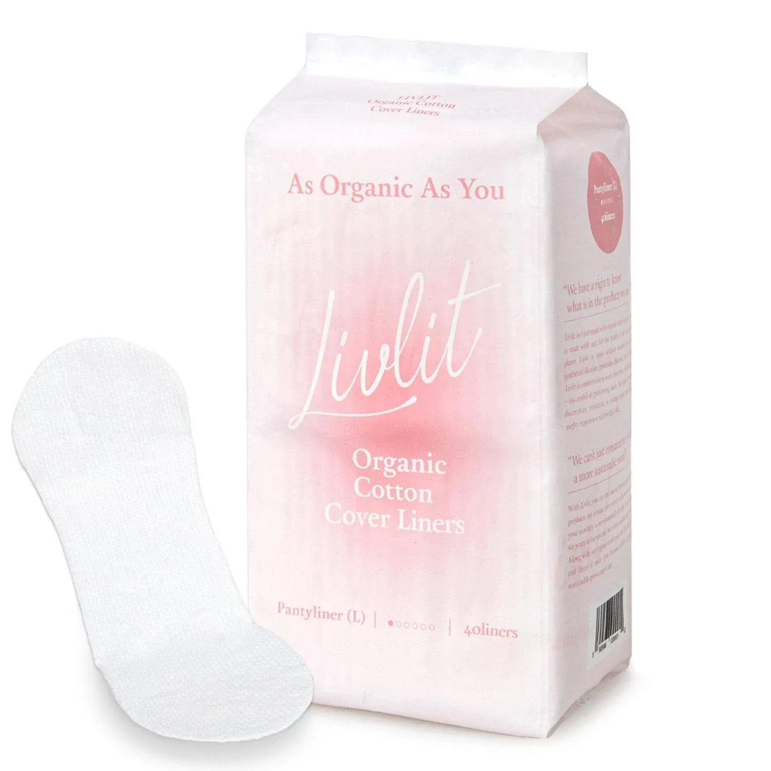 Ultra Thin Panty Liners Sanitary Pads, 100% Certified Organic Cotton from Texas,