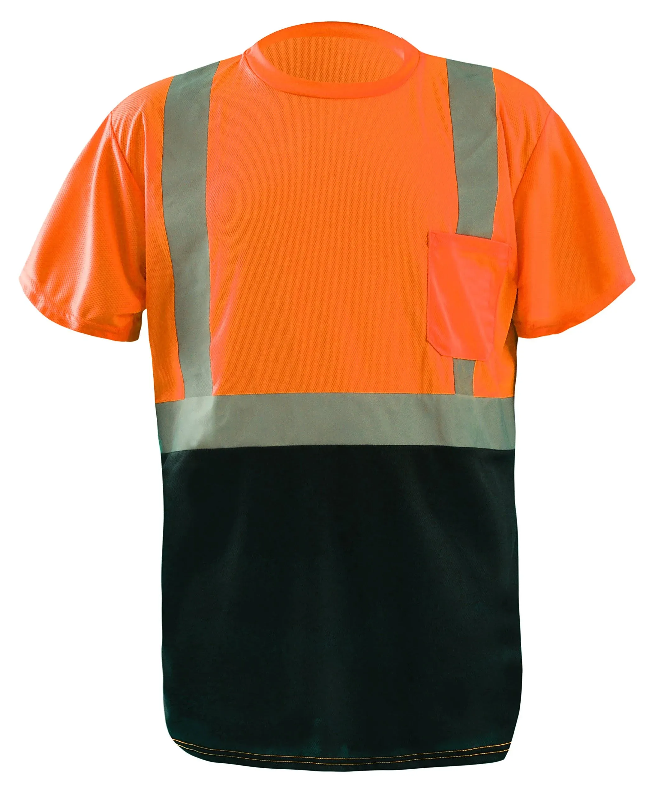 Occunomix Men's - Type R Class 2 Black Bottom Safety T-Shirt - Orange - Medium ...