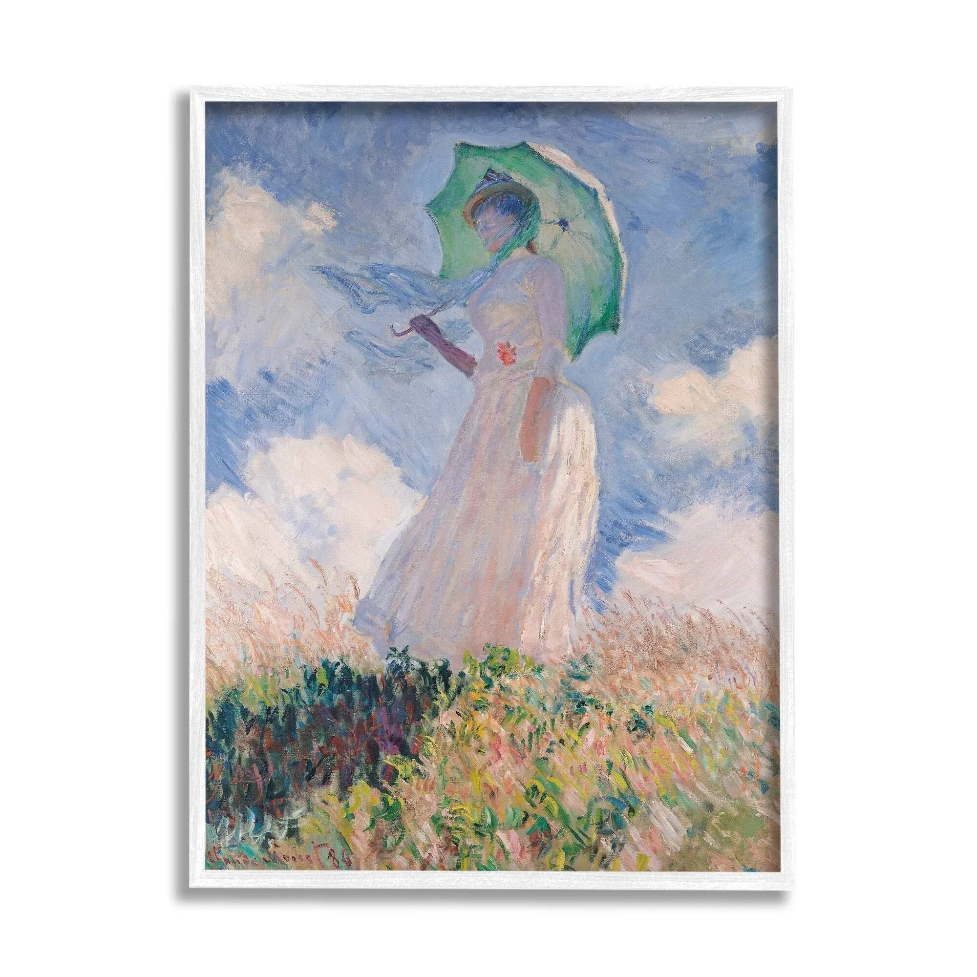 Stupell Industries Woman with Parasol Monet Classic Painting Framed Art Print ...