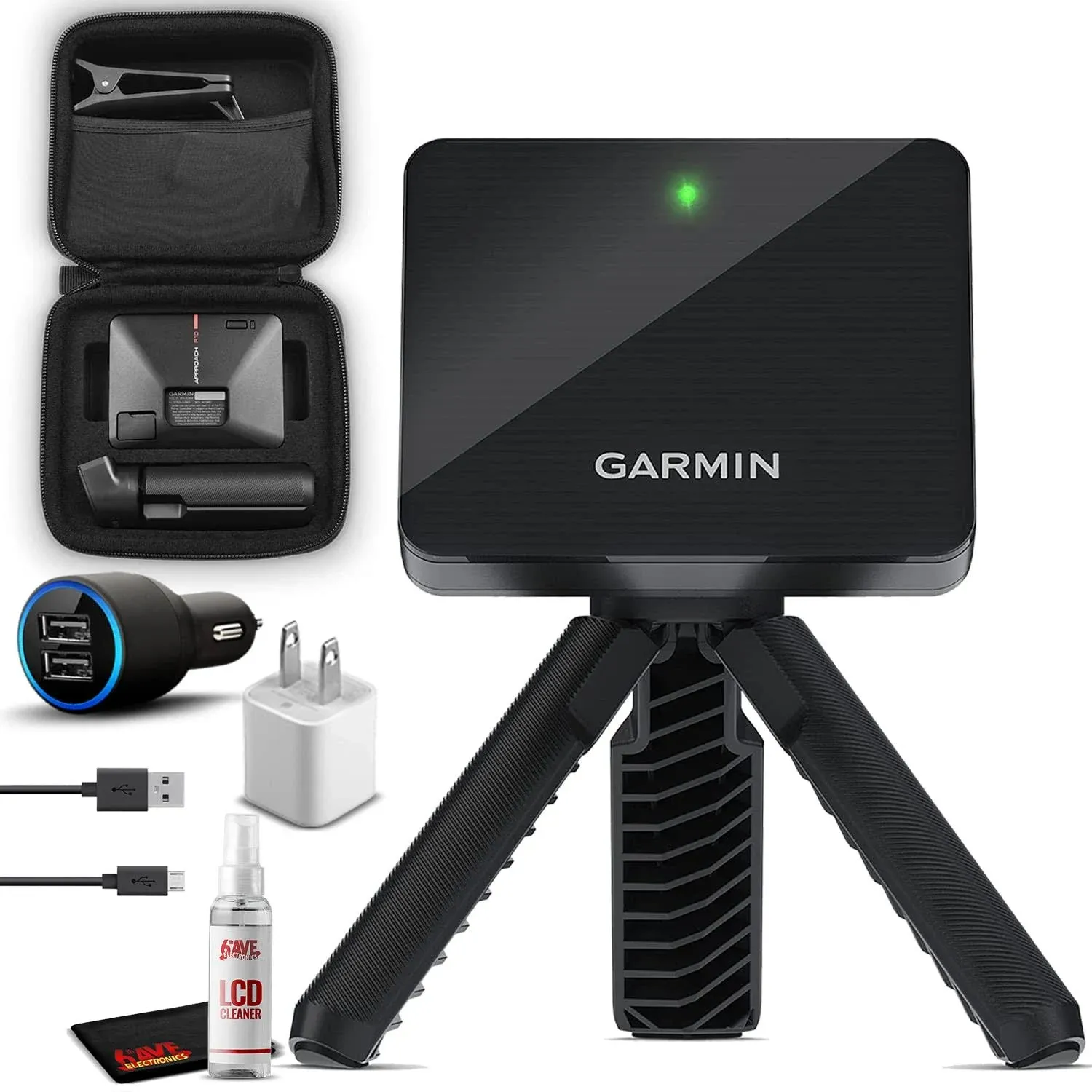 Garmin Approach R10 Portable Golf Launch Monitor & Simulator with PlayBetter Alignment Stand Bundle - Great for Home, Outdoor & Indoor, Projector Compatible, Software Accuracy Upgraded