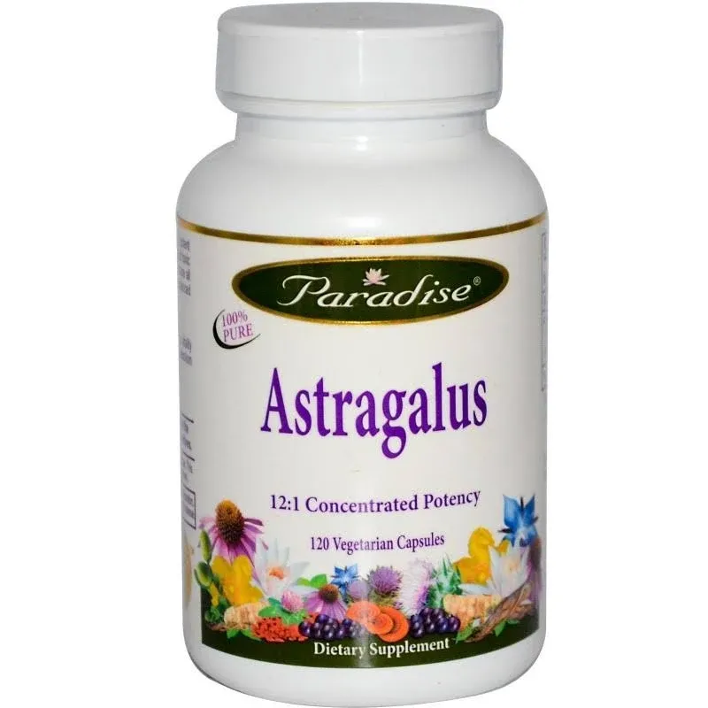 Paradise Herbs - Astragalus - 120 Vegetarian Capsules