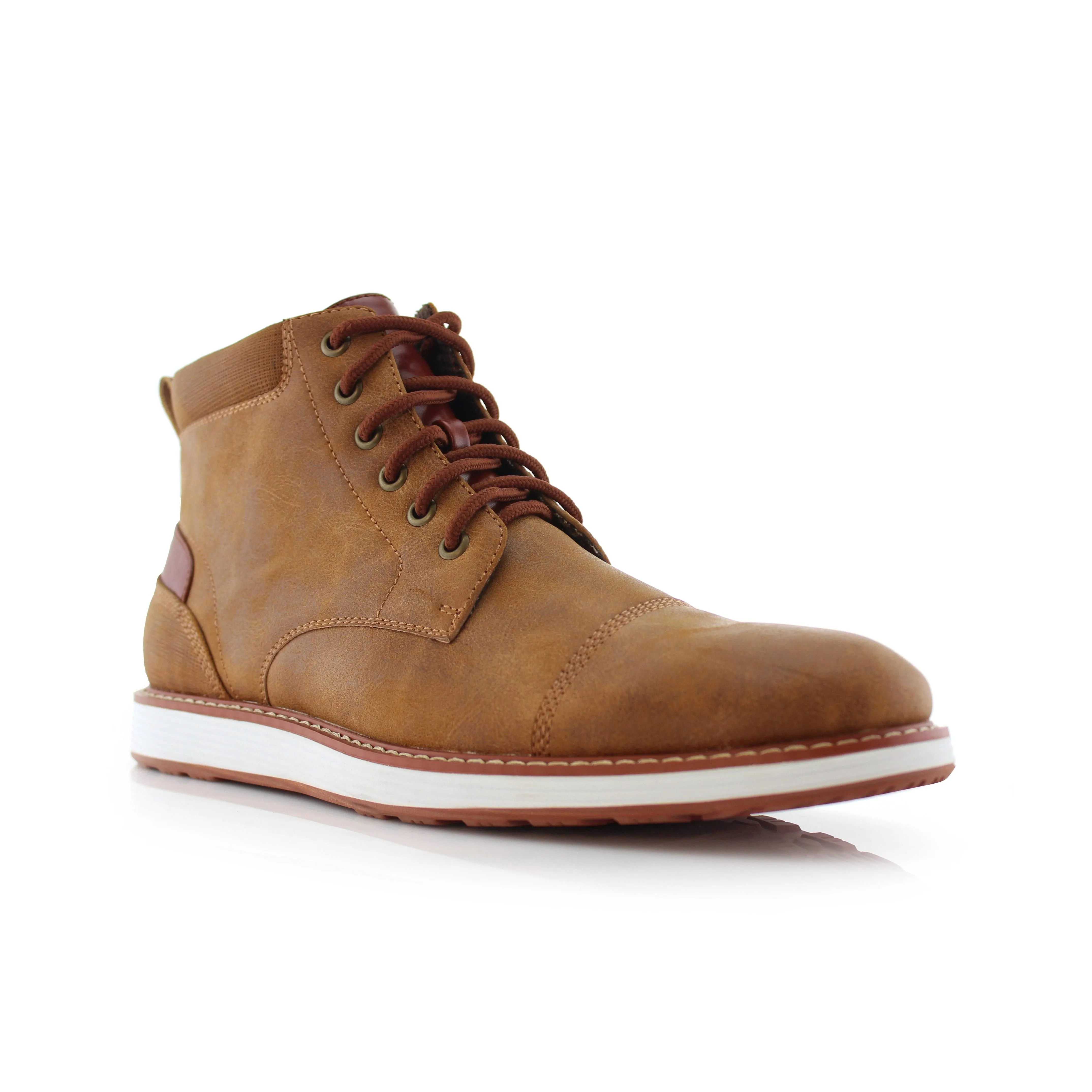 Memory Foam Sneaker | Birt | Ferro Aldo Casual Mid-Top Men's Shoes 8 / Brown