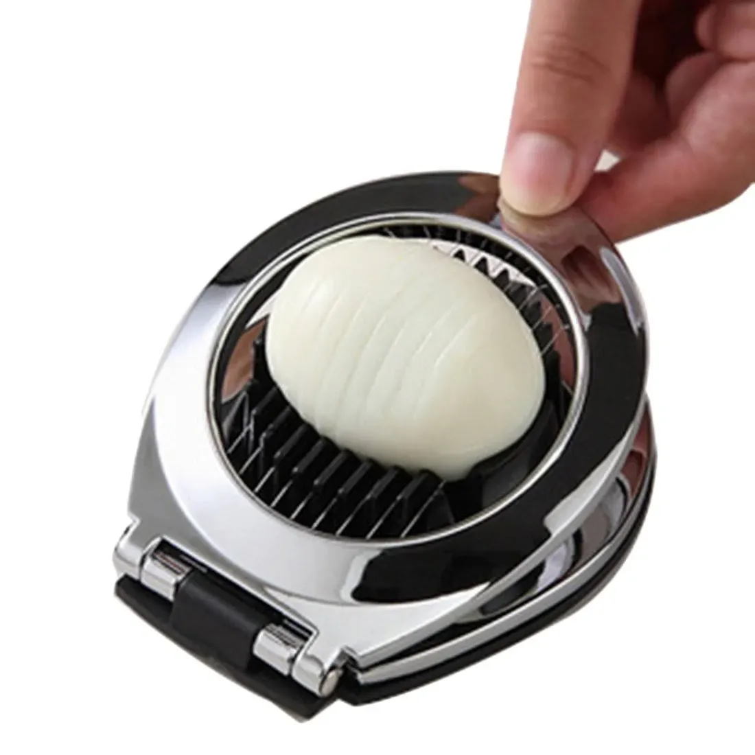 Unigift Stainless Steel Egg Slicer with 3 Slicing Styles