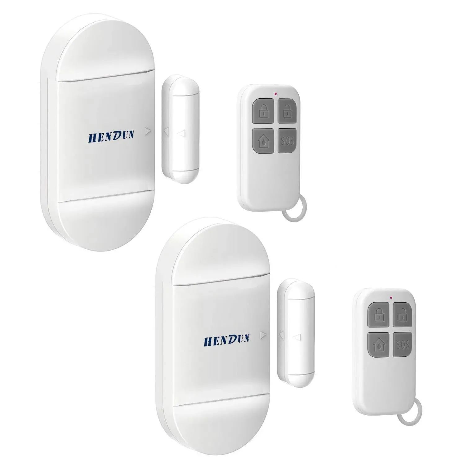 HENDUN Door Alarms When Opened for Home with Remote, 130dB Wireless Windows Apartment Security Sensor Alarm, Door Bell Chimes for Pool, Kids Safety, Sliding,(pack2)