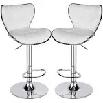 Leader Shell Back Bar Stools Set Of 2, Adjustable Bar Stool With Back, Swivel Barstools White From Ddmyfeb, $139.96 | DHgate.Com