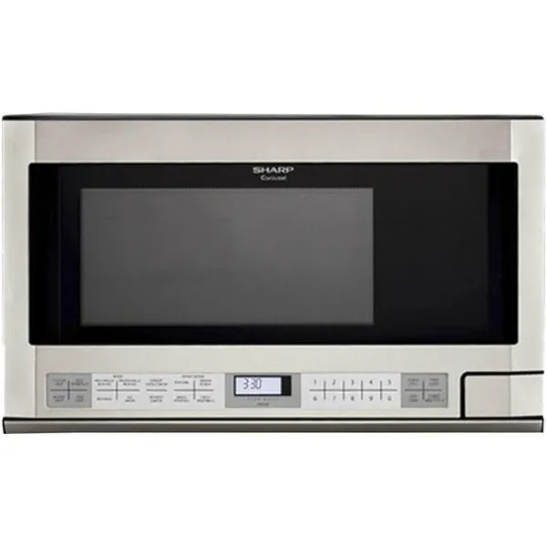 Sharp R1211T 1.5 Cu ft. Over The Counter Microwave - White