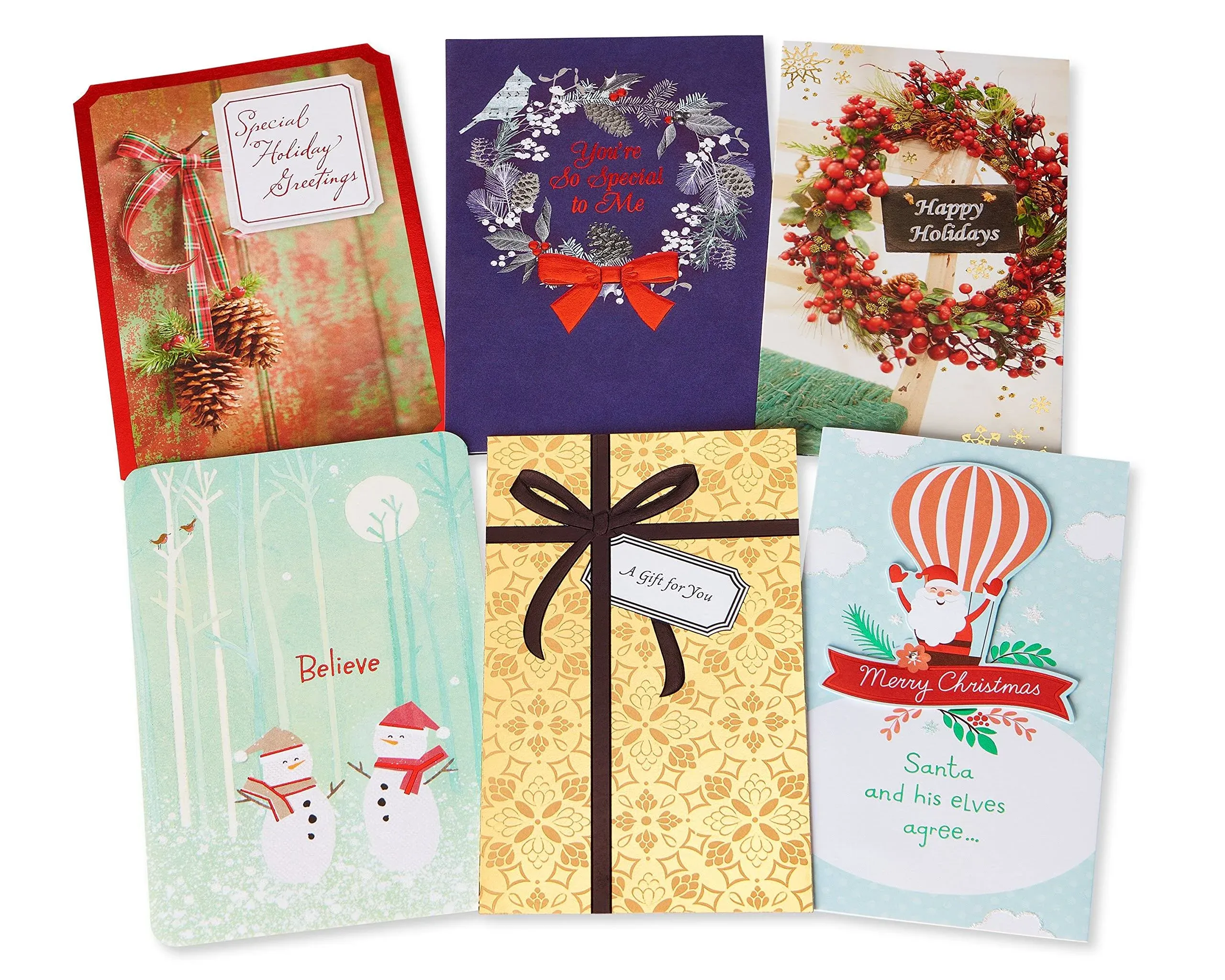 American Greetings Christmas Cards, Variety Pack (6-Count)