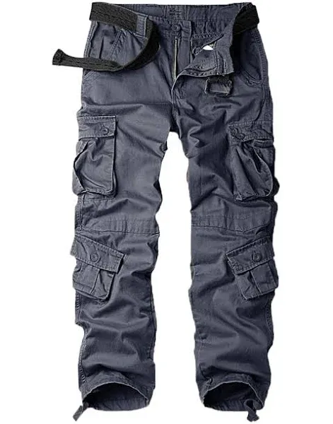 AKARMY Mens Casual Cargo Pants Military Army Camo Pants Combat Work Pants with 8 ...