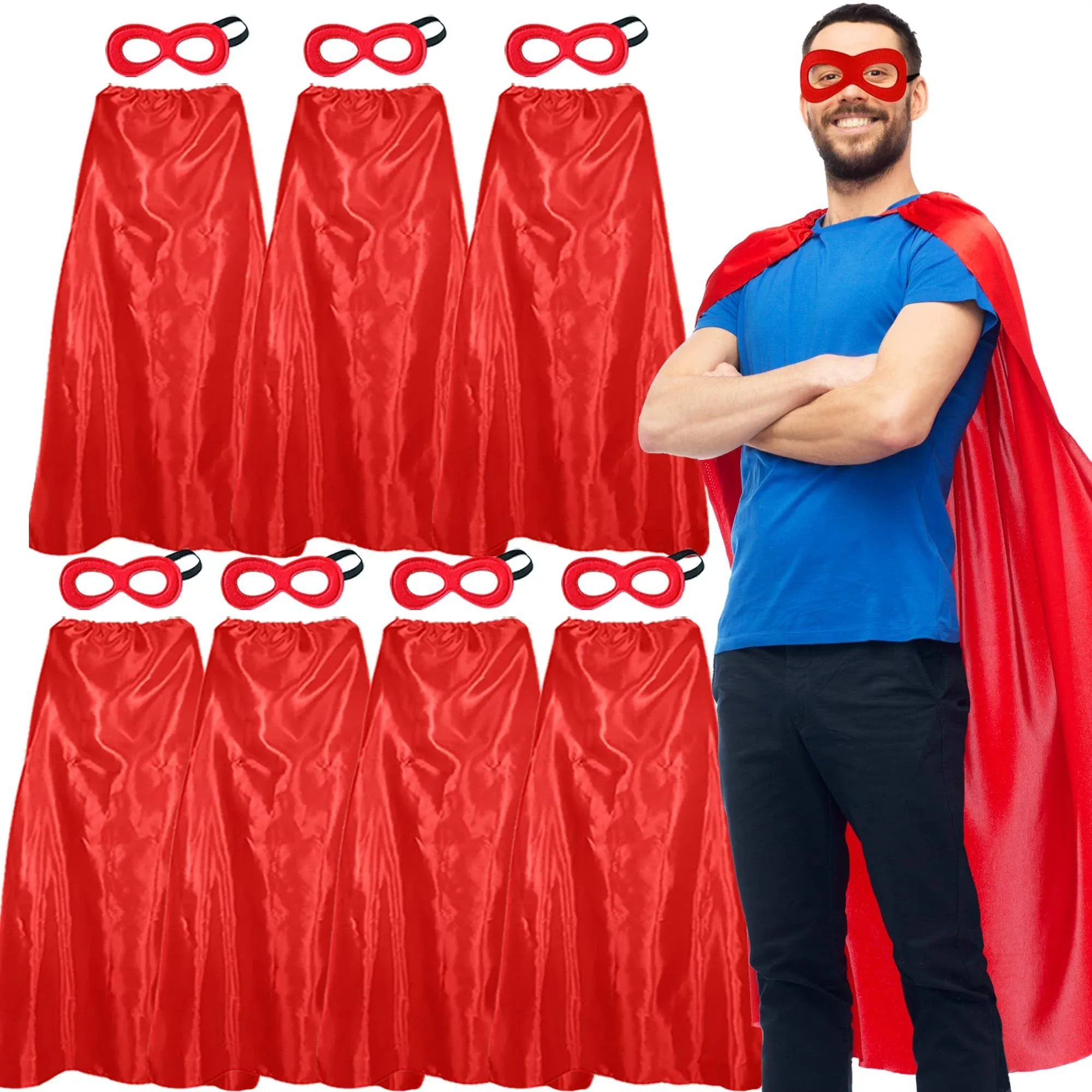 D.Q.Z Superhero Capes and Masks for Adults Bulk-Men Women Dress Up Super Hero ...