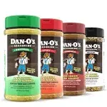 Dan-O's Seasoning Medium 4 Bottle Combo | Original, Chipotle, Spicy, & Crunchy | 4 Pack (8.9 oz)