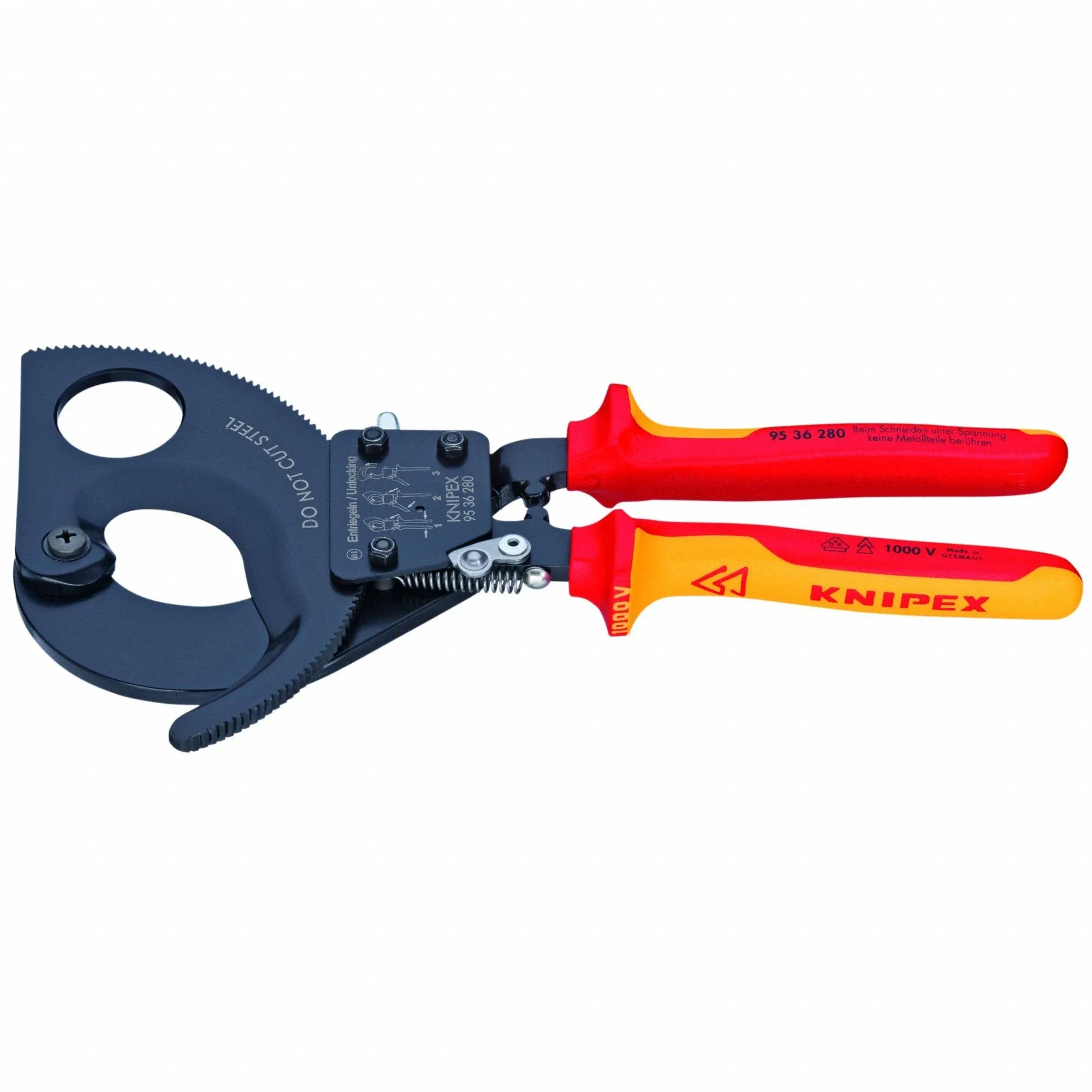 KNIPEX Ratcheting Cable Cut-1000V Insulated