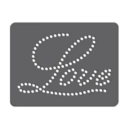 Rhinestone Genie Expression-Love 5" Magnetic Rhinestone Template, Black