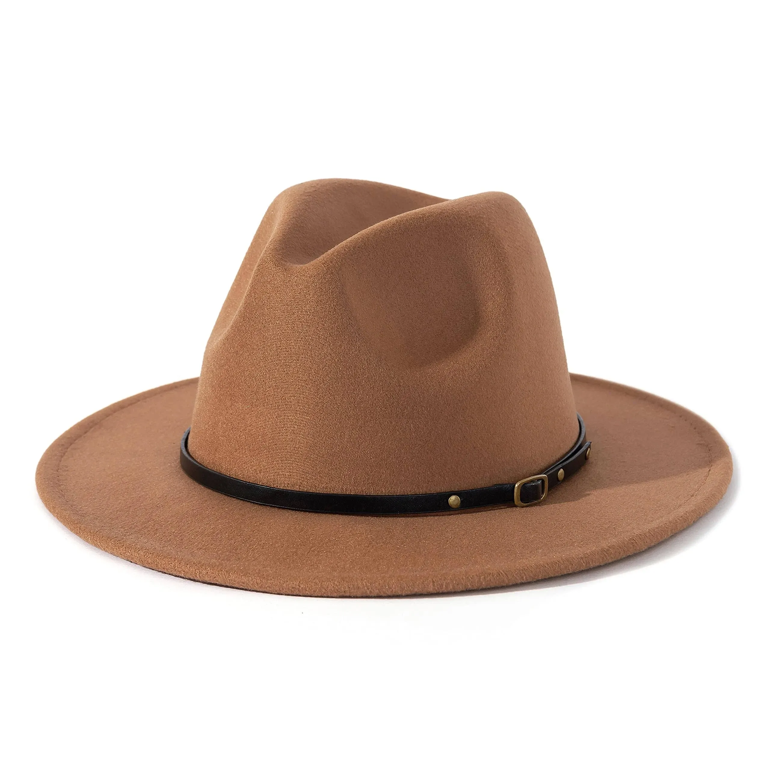 DARK CAMEL LADIES STYLISH FEDORA HAT *NWT*