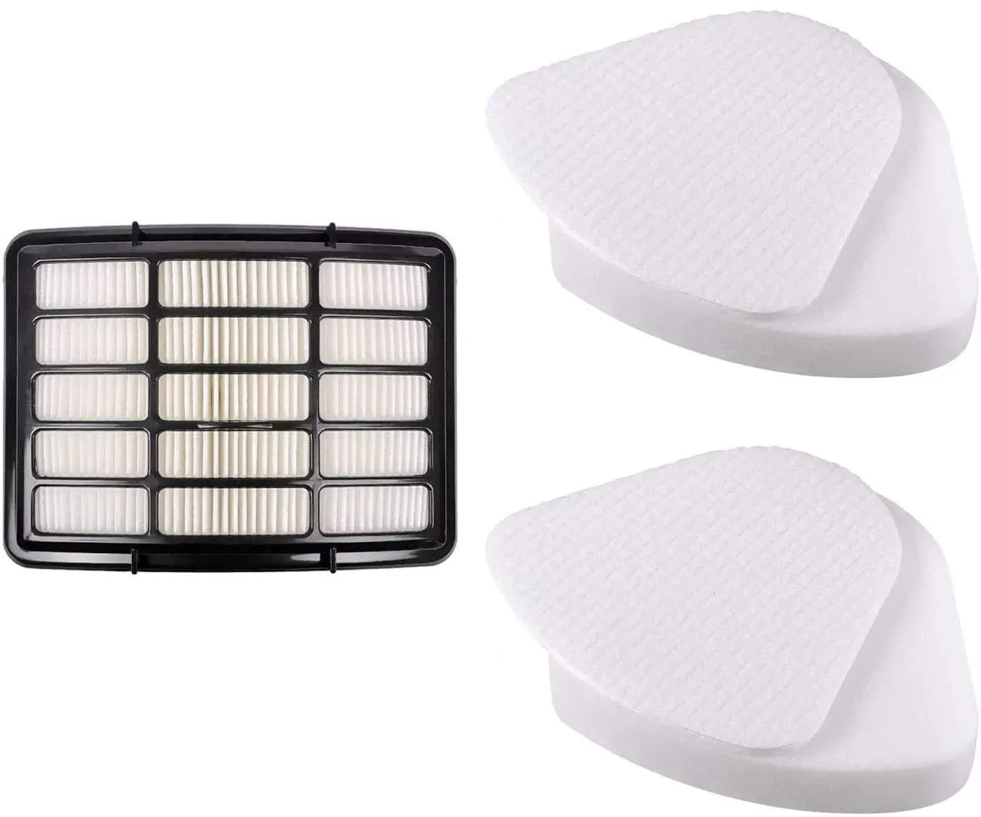 Vacuum Filter for Shark Navigator Lift-Away NV360 NV350, NV351, NV352, NV355, NV356E, NV357, NV370, NV391, UV440, UV490, UV540# Xff350 & XHF350 Replacement Filter Set，2 Foam+2 Felt+1 HEPA Filters