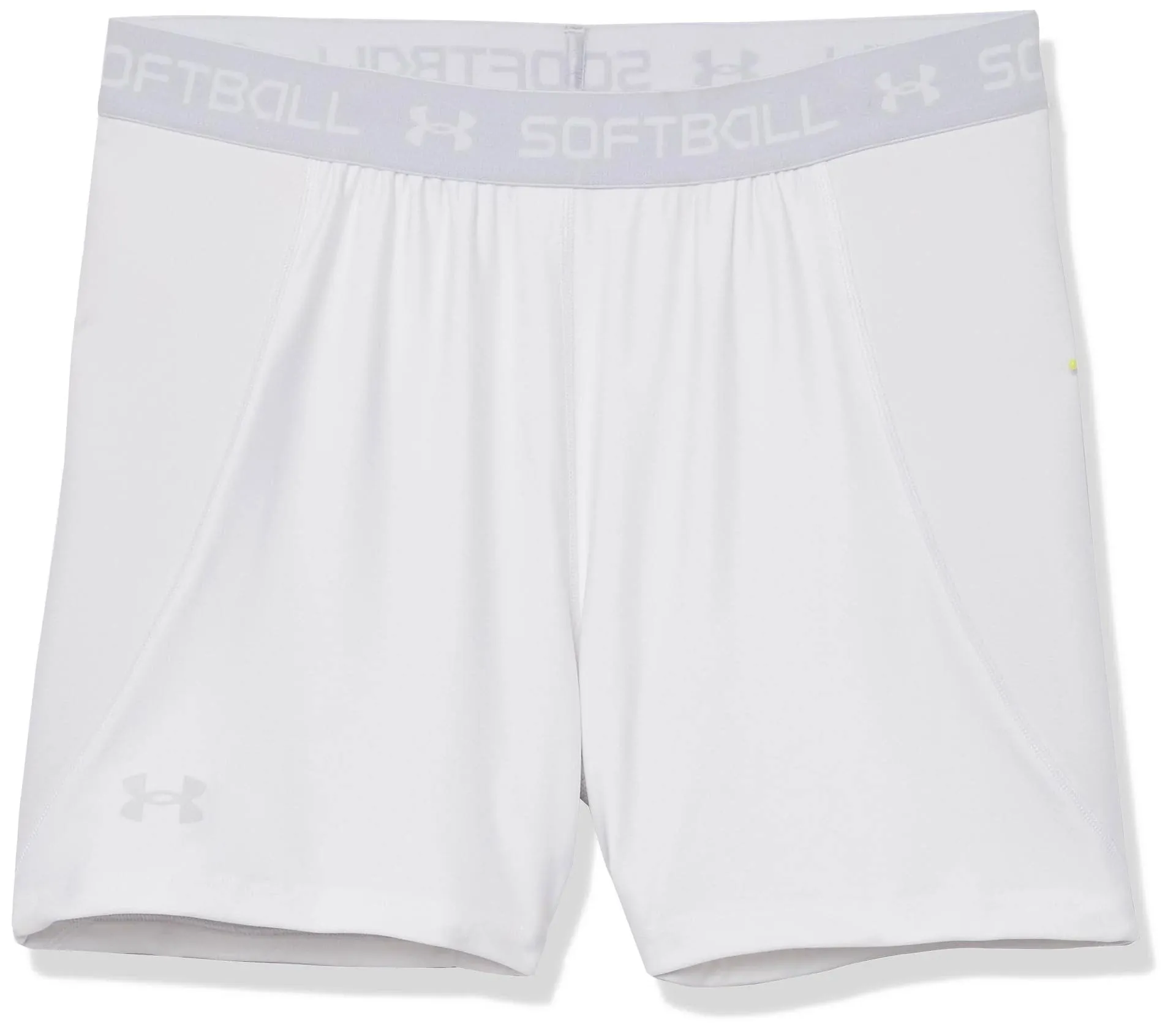 Under Armour Girls' Utility Po Slider Shorts - White, Youth Large