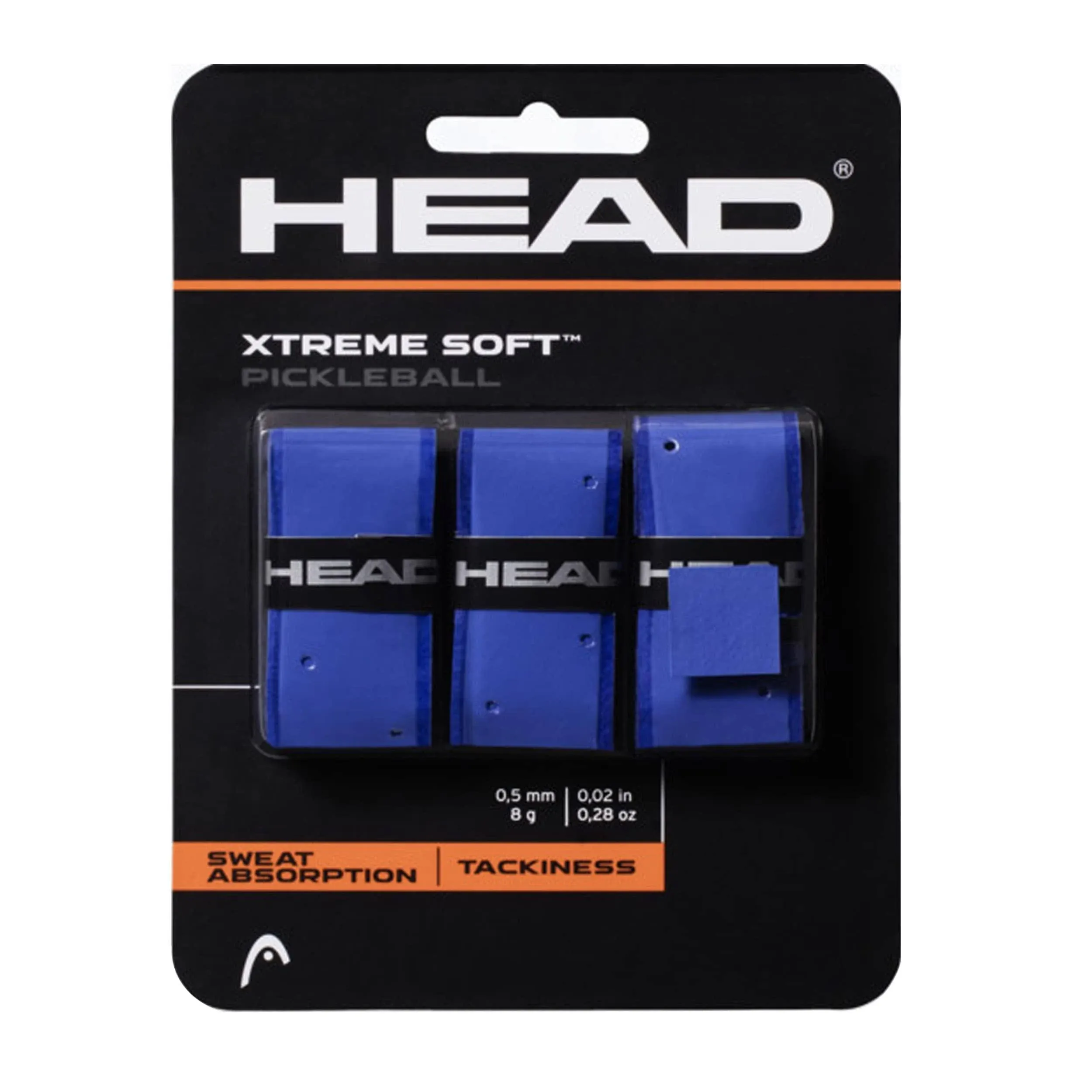 Head Xtreme Soft Racquet Overgrip Tennis Racket Grip Tape 3 Pack White, White, Pack US