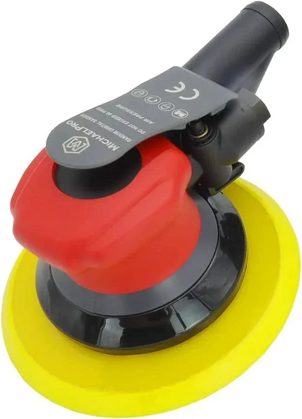 MichaelPro MPA01043 Self-Generated Vacuum Random Orbit Sander | 6 inch | 5mm, Pneumatic Palm Sander for Wood, Composites, Metal