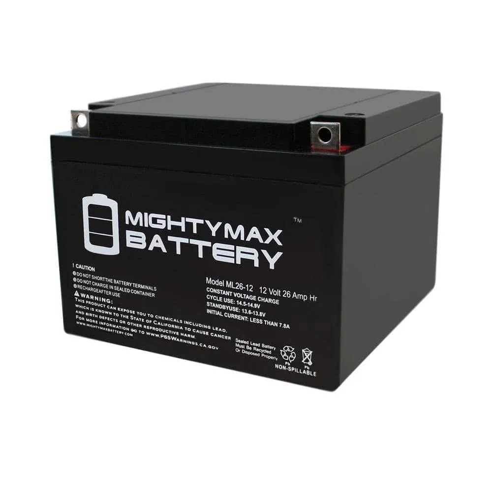 Mightymaxbattery ML26-12 12V 26AH Battery Replacement