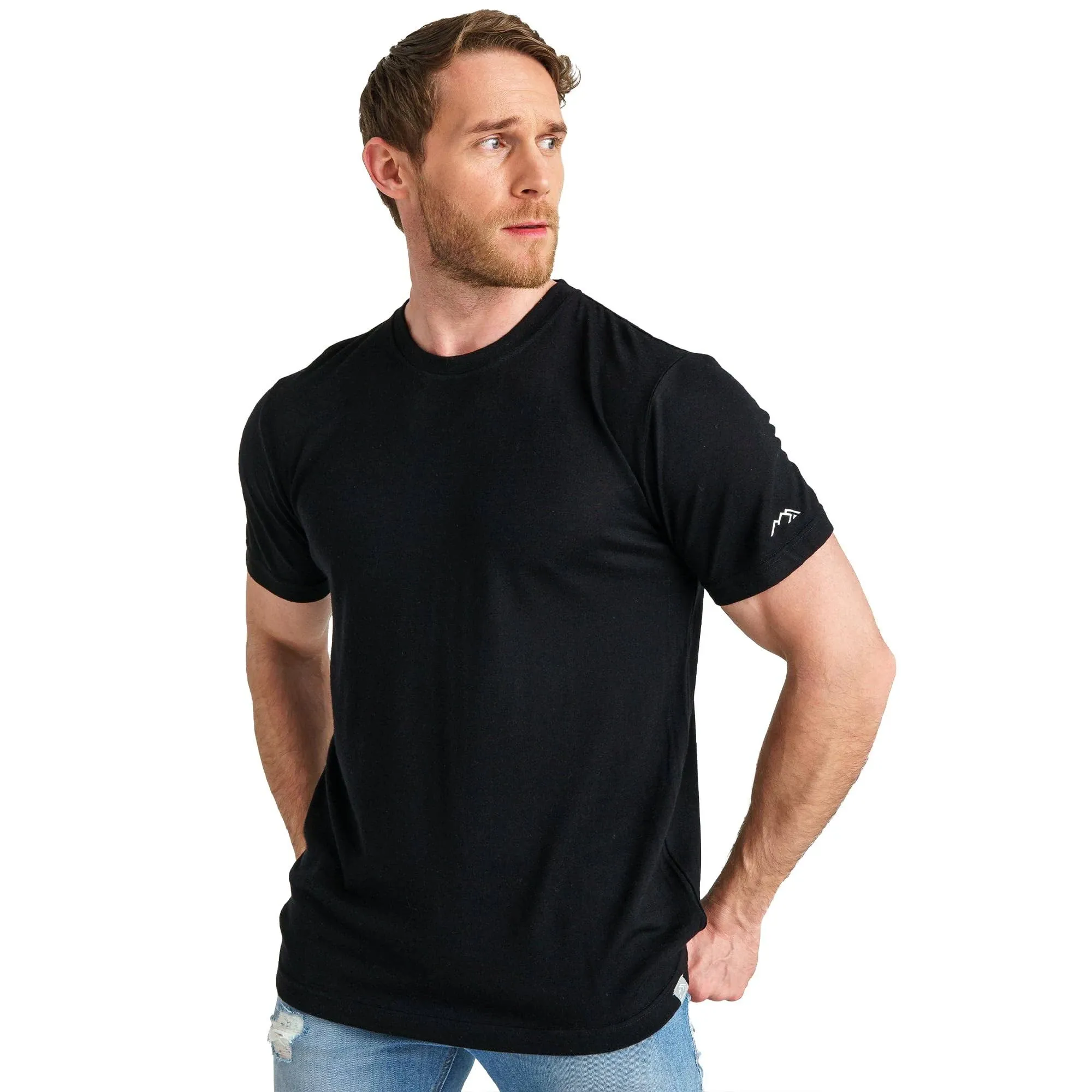 Men's 100% Merino Wool Black Oil T-Shirts: Light, Soft, & Quick-Drying | Merino.Tech