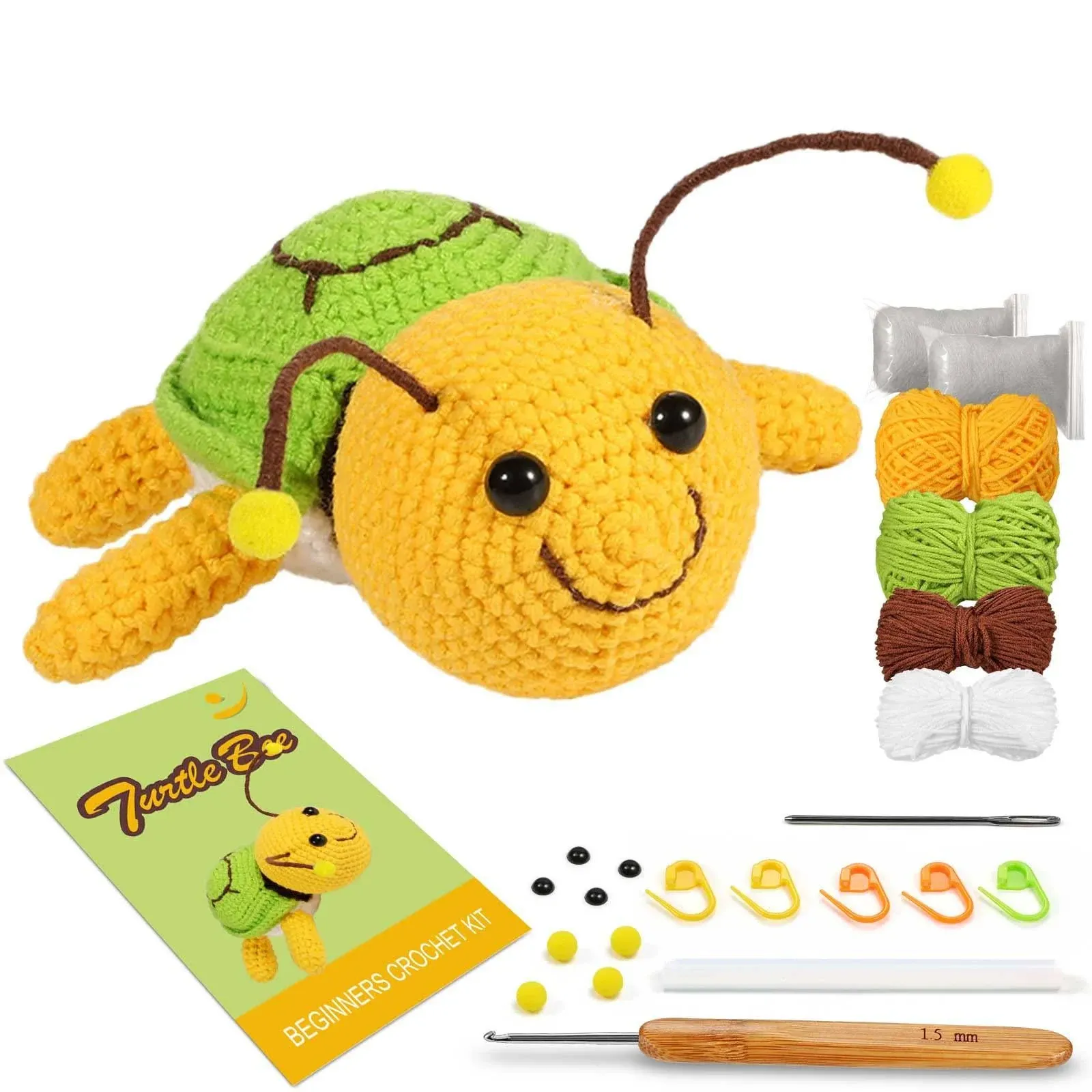 tsobrush Turtle Bee Crochet Kit for Beginners - DIY Cute Crocheting Kit for ...