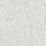 Tropical Leaves Sketch Peel & Stick Wallpaper in Beige - RoomMates