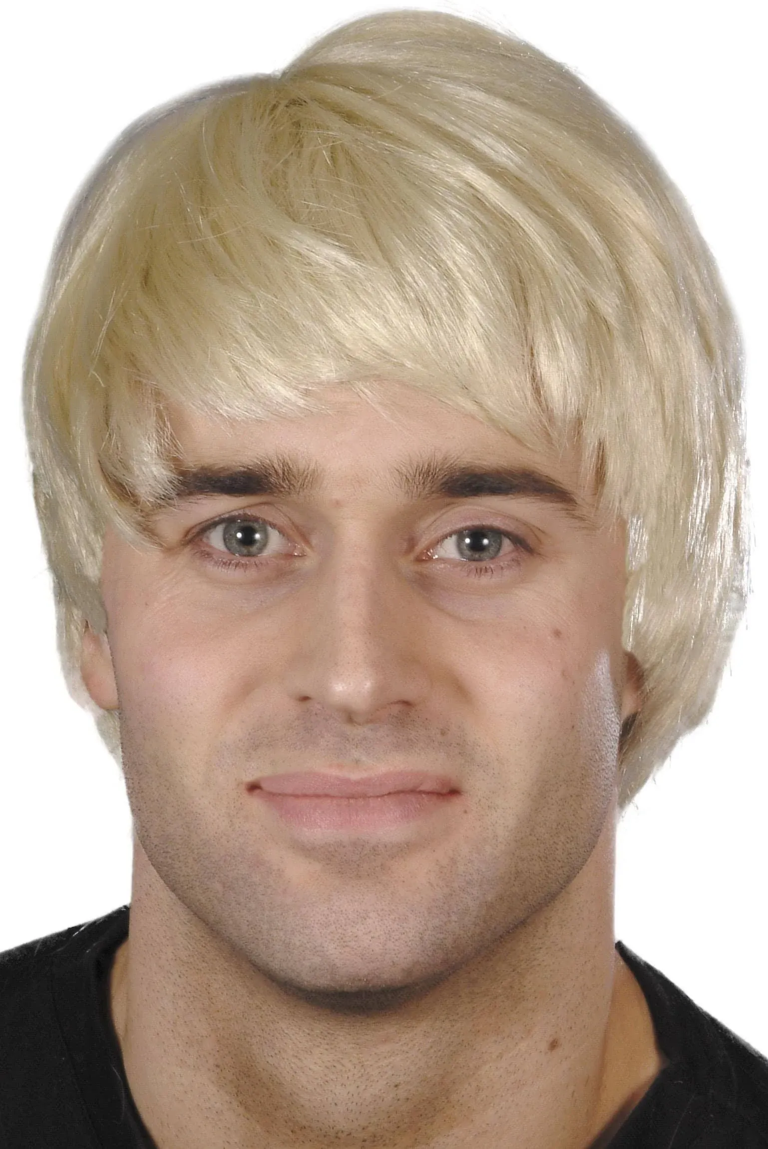 Smiffys Guy Wig, Blonde Short, Icons & Idols Fancy Dress, Adult Dress Up Wigs