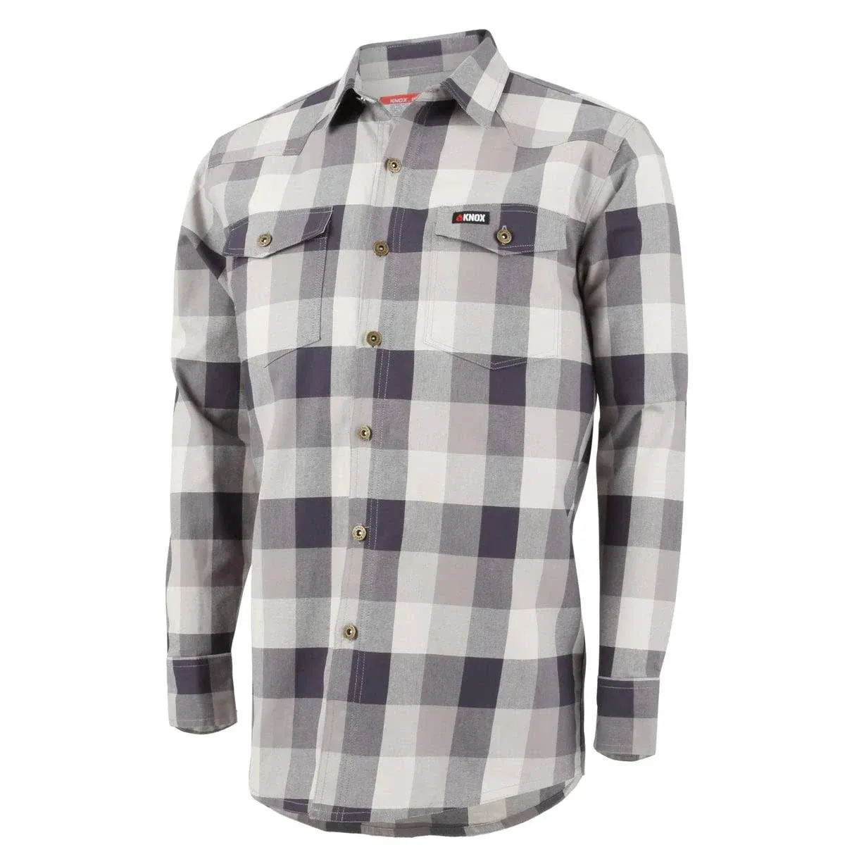 Knox FR Shirts for Men | Plaid Flame Resistant Shirt Metal Buttons | NFPA2112 ...