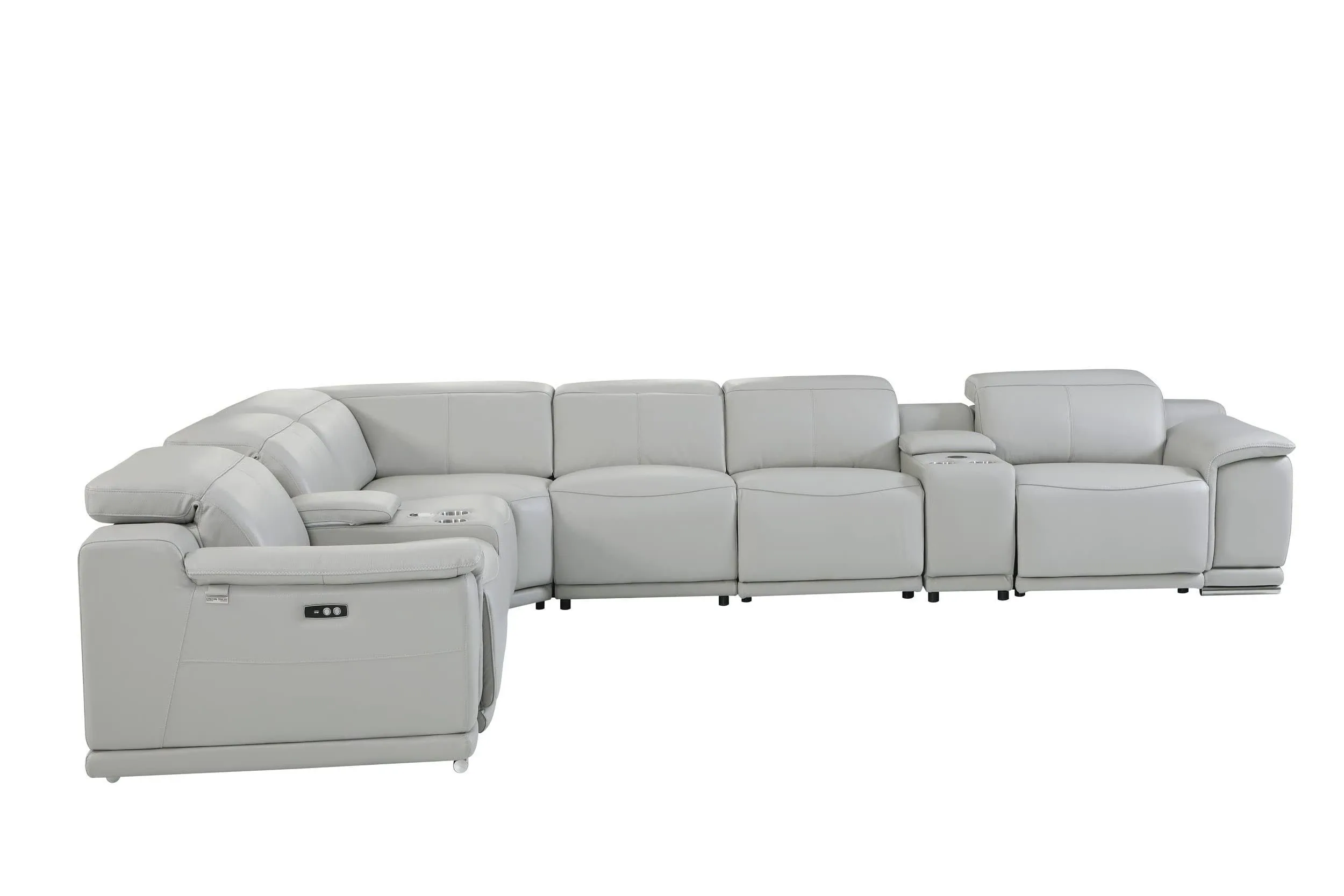 Blackjack Furniture Venice 8 Piece Sectional Sofa with 4-Power Recliners ...