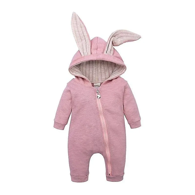 Slowmoose Autumn/winter Clothing- Overall Full Sleeve And Bunny Ear Hooded-baby ...