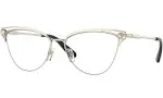 Versace VE 1280 1252 Pale Gold Metal Cat-Eye Eyeglasses 55mm