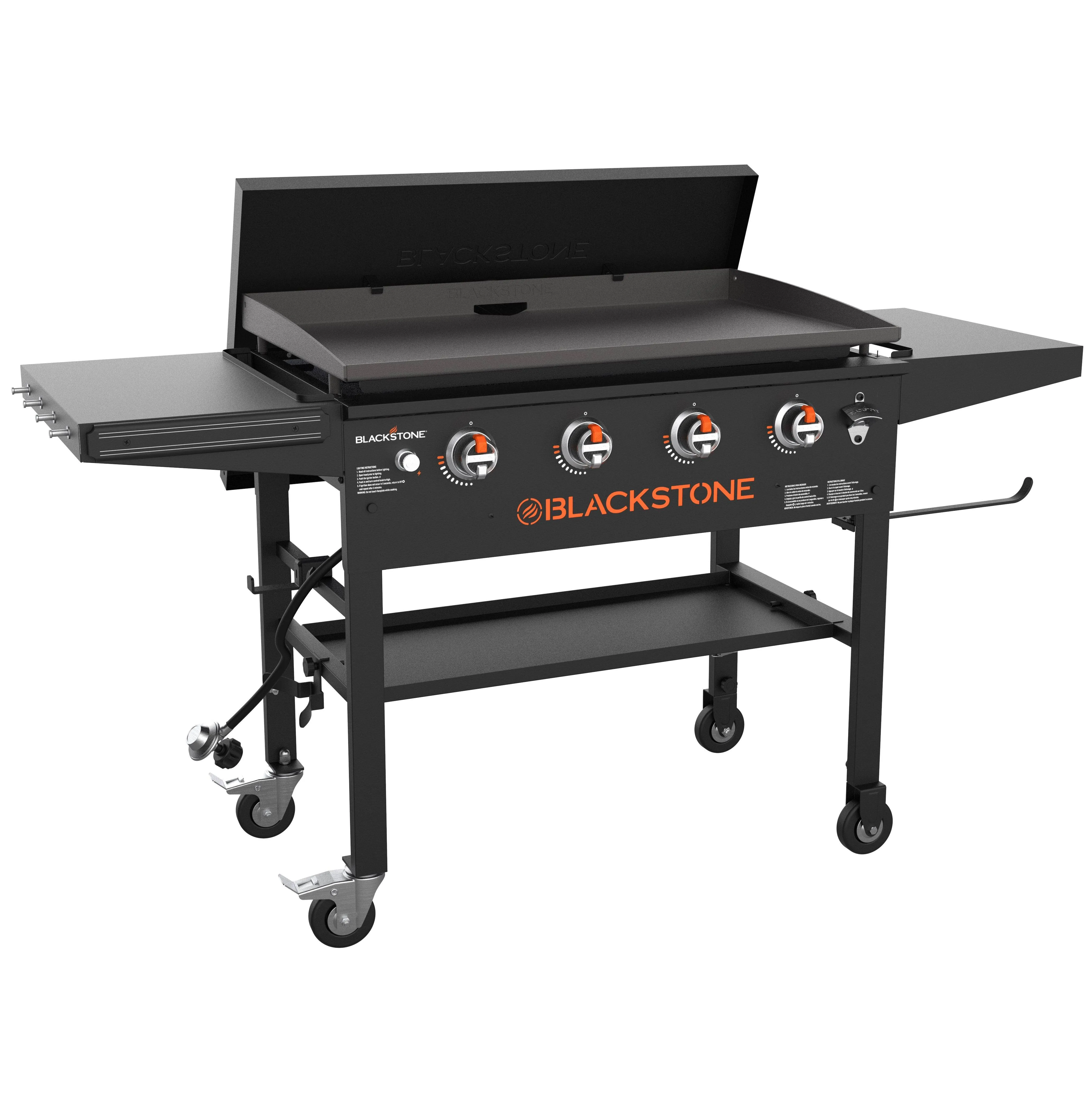 Blackstone 4-Burner 36" Griddle Cooking Station with Side Shelves